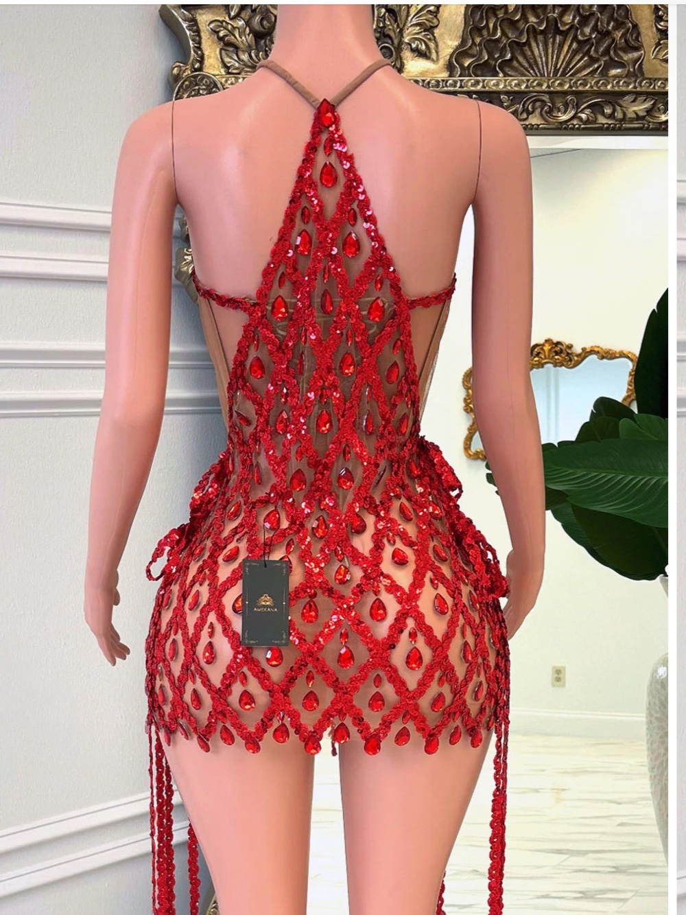 Amekana- Akoi red corset dress set - Picture 2 of 6